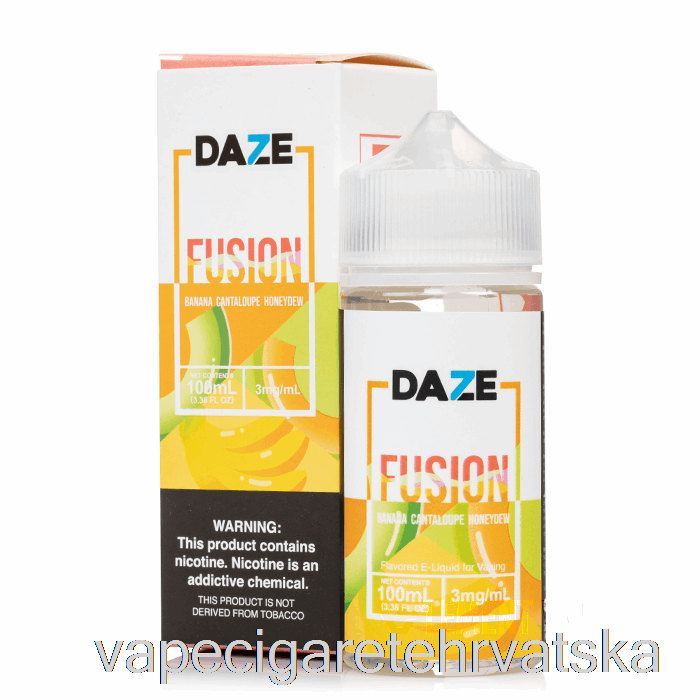 Vape Cigarete Banana Dinja Honeydew - 7 Daze Fusion - 100 Ml 0 Mg